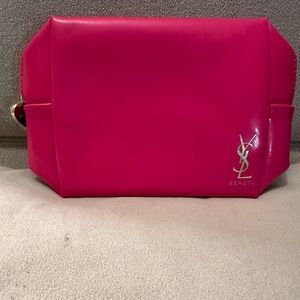 Pink YSL Beaute Makeup Bag